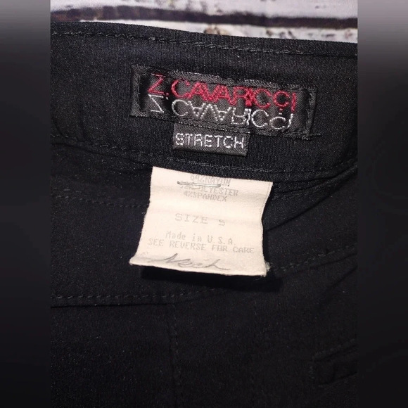 Z. Cavaricci Vintage Y2K Black Stretch Crop Dress‎ Office Pant size 5 - Picture 4 of 5